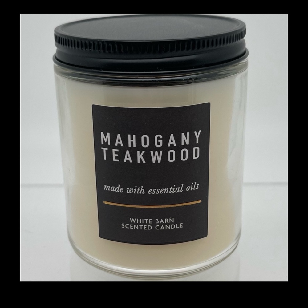 Bath & Body Works Mahogany Teakwood Single Wick Candle NWT - Picture 2 of 2